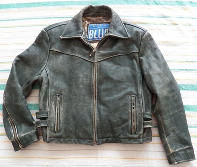Womens Vintage Rock N Blue Leather Jacket Distressed Green Size 42 M L Biker - Distressed Leather Jacket Womens Womens Vintage Rock N Blue Leather Jacket Distressed Green Size 42 M L Biker - Distressed Leather Jacket Womens