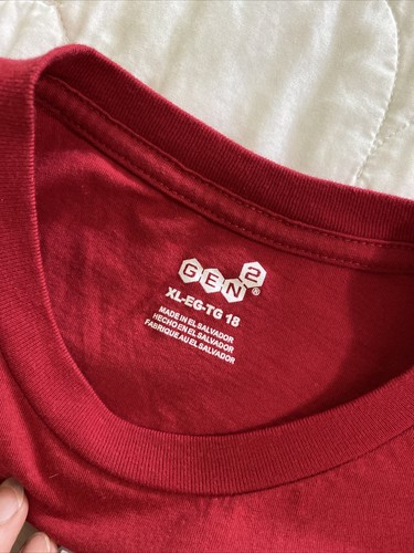 Gen2 Youth Indiana Hoosiers Short Sleeve Shirt, XL (18), 100% Cotton - Picture 2 of 2