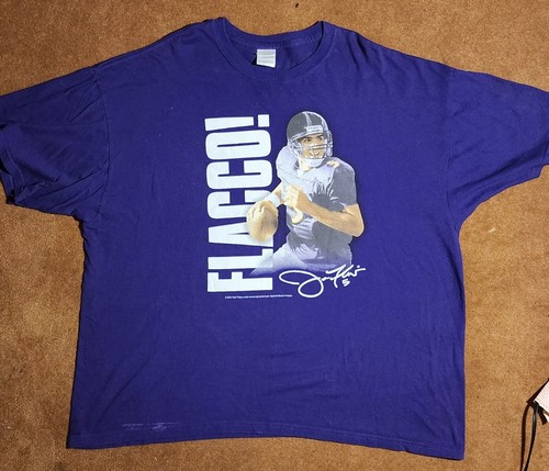 2009 NFL Joe Flacco Baltimore Ravens 5 Shirt Purple Size XXL - Picture 2 of 8