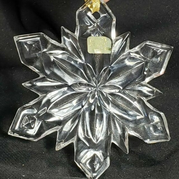 Mikasa Joyous Collection Crystal Snowflake Christmas Ornament for sale