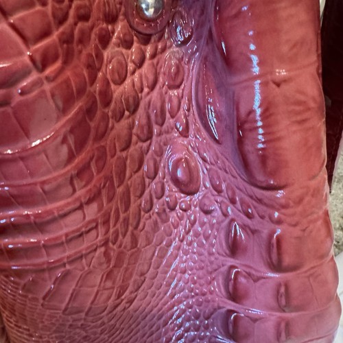 Brahmin Elisa Rouge Melbourne Croc Large Hobo Satchel Bag Rare - Picture 18 of 18