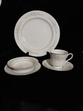 "Carolyn" China By Crown Victoria. Priced Per 5 Pc. Place SettingC.1960s. 