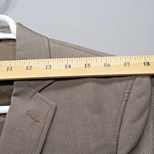 BLAZER ROPA DE TRABAJO PARA HOMBRE DKNY BEIGE GRIS TALLA 42 LANA REGULAR FORRADA DOS BOTONES - Imagen 7 de 13