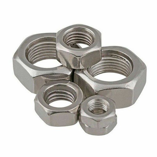 Fine Thread Hexagon Full Nuts A2 304 Stainless Steel  M6 M8 M10 M12 M16 M20 M24 - Picture 1 of 5