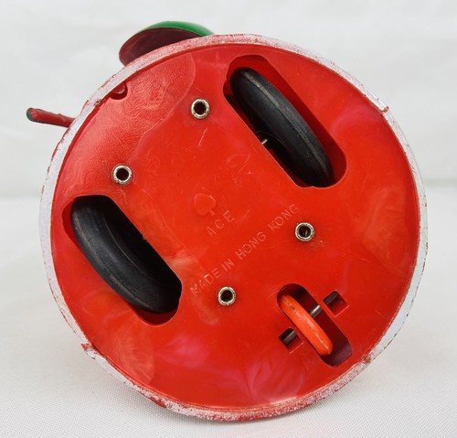 VTG Christmas Push Top Mechanical Friction Rolling Santa Claus Toy Hong Kong - Picture 6 of 7