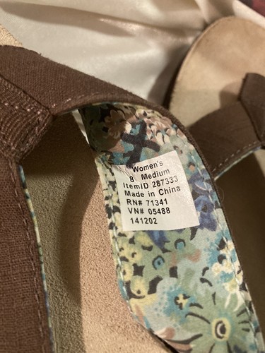 LL Bean Women's Brown Nylon Slip On Thong Flip Flop Sandals Size 8 M Brand New!! - Picture 18 of 18