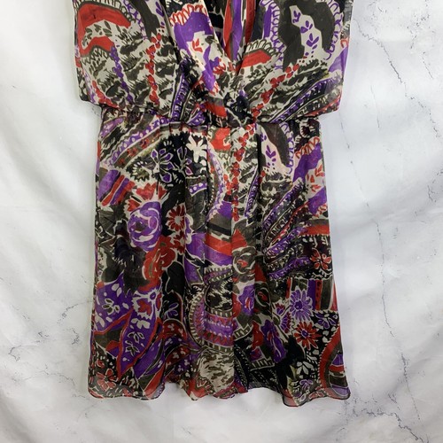 Ralph Lauren Black Label Dress Midnight Floral 100% Silk SZ XS 2 Whimsigoth - Picture 7 of 11