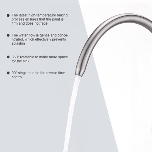 Stainless Steel Brushed Nickel Kitchen Water Filter Faucet-Overall Weight 1.32lb - Picture 4 of 6