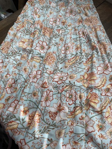 BILLABONG Blue Yellow Floral Print Tiered Maxi Tiered Flowy Dress | Womens Small - Picture 13 of 16