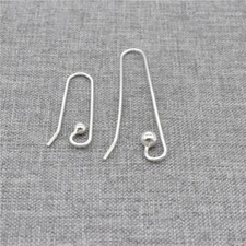 Sterling Silver Ear Wires Ball End Bead Earring Component Jewelry