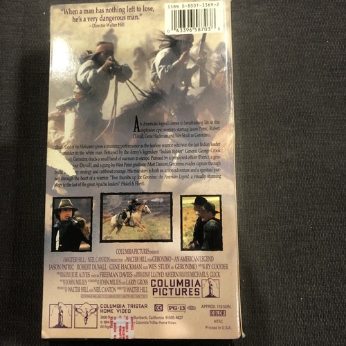 Geronimo: An American Legend (VHS, 1994) - Picture 3 of 4