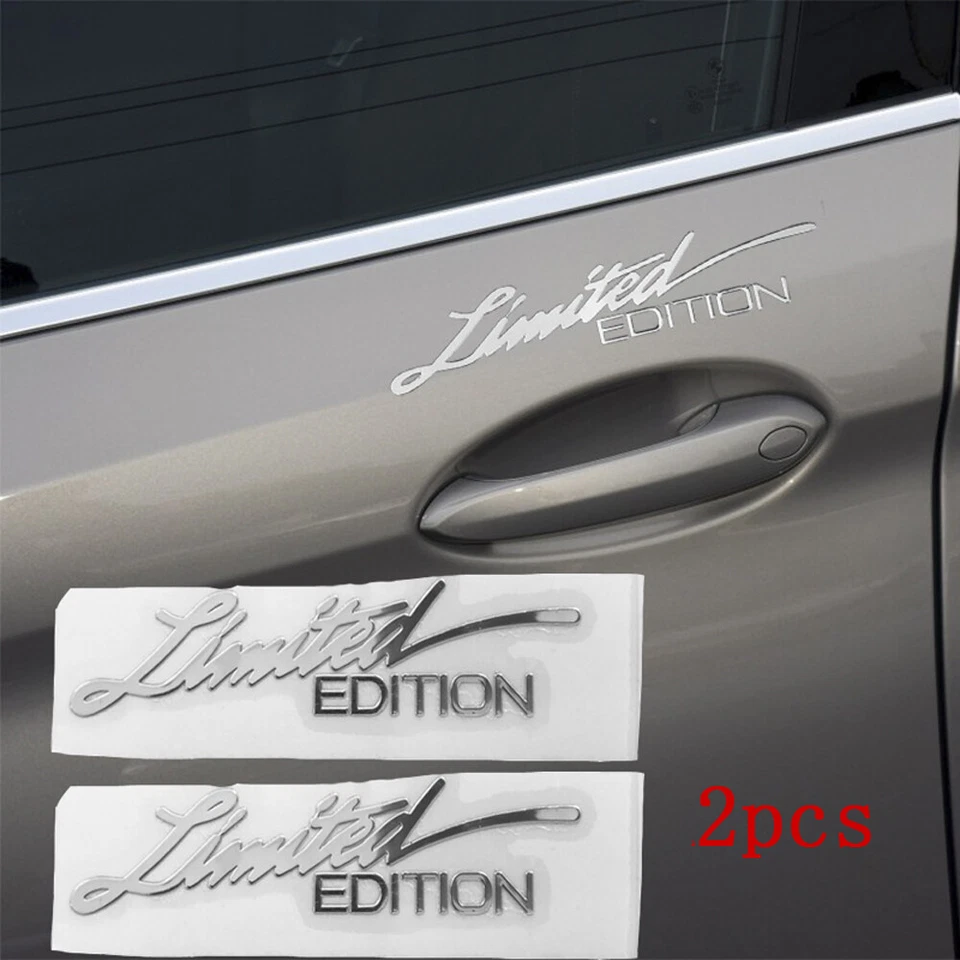 Universal 2 piezas Coche Edición Limitada Emblema Creativo 3D Metal Adhesivo Accesorios Foto 2 de 4