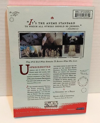 Fullmetal Alchemist: Brotherhood Part 3 DVD - Picture 2 of 2