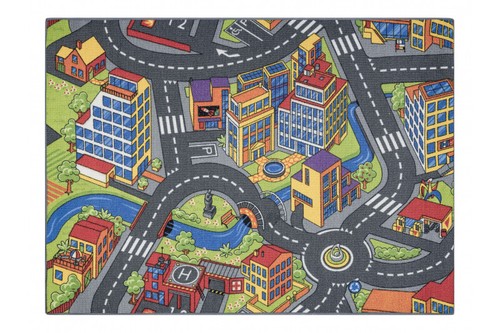 Modern durable 'REBEL ROADS' for children town city streets anti-slip grey - Picture 3 of 11