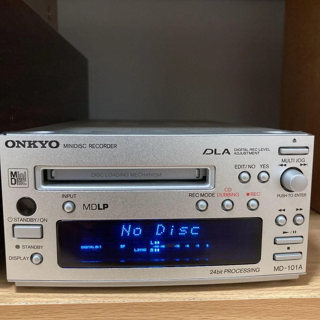 ONKYO MD-101A INTEC 155 MD deck Recorder silver AC100V Junk JAPAN