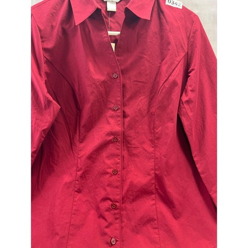 CHRISTOPHER & BANKS, Women DRESS SHIRT, 3/4 LONG sleeve, COLOR RED, SIZE M - Picture 16 of 18