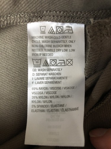 Lisa Rinna Collection Contrast Stripe Skinny RAYON Joggers Mocha L NWOT A353580 - Picture 9 of 11