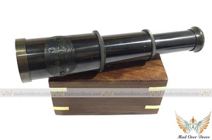 ANTIQUE-SOLID-FULL-BRASS-TELESCOPE-MARINE-NAUTICAL-PIRATE-SPYGLASS-VINTAGE-SCOPE