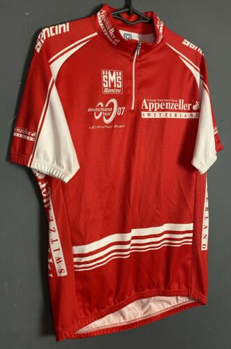 MEN'S SHIRT SANTINI ITALY ITALIA CYCLING CYCLISMO JERSEY MAGLIA MAILLOT SIZE L 4 - Picture 2 of 9