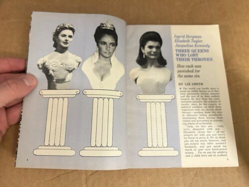 PAGEANT Magazine February 1969 Elizabeth Taylor, Jackie Onassis, Ingrid Bergman - Picture 2 of 5