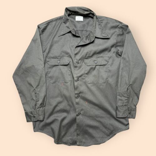 Vintage 1970s Big Mac JC Penney’s Work Shirt Distressed Men’s Large Brown Vtg - Bild 1 von 5