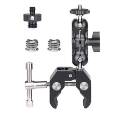 Camera Clamp Mount Monitor Mount Bracket Super Clamp w/1/4" and 3/8" Thread