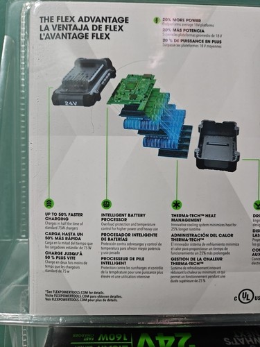 BRAND NEW 2 FLEX 24-V Lithium-ion Battery and Charger (2.5 Ah) 2x Sealed - Picture 5 of 8