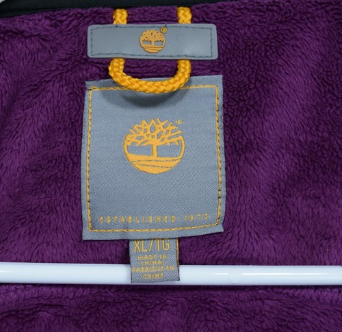Timberland Women's Fleece Hooded Jacket Size XL Purple - Picture 8 of 8