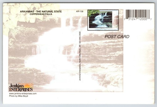 Postkarte Copperhead Falls Arkansas Der natürliche Zustand Wasserfall - Bild 2 von 2