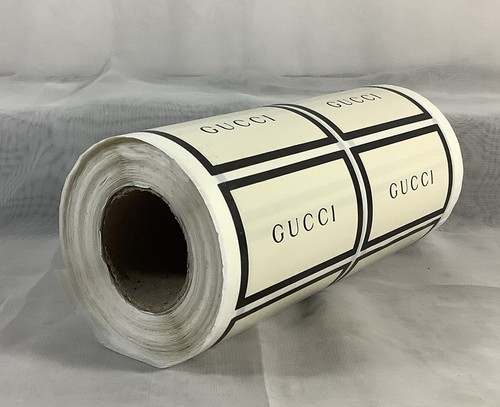 Retail - GUCCI Stickers LOT Roll Of 1000 Large + 2 Rolls 500 Small Gift Wrapping - Picture 2 of 3