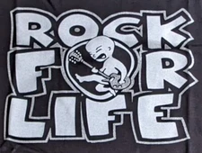 Pro-Life + Rock For Life T-Shirt + Black + New + 90s Design