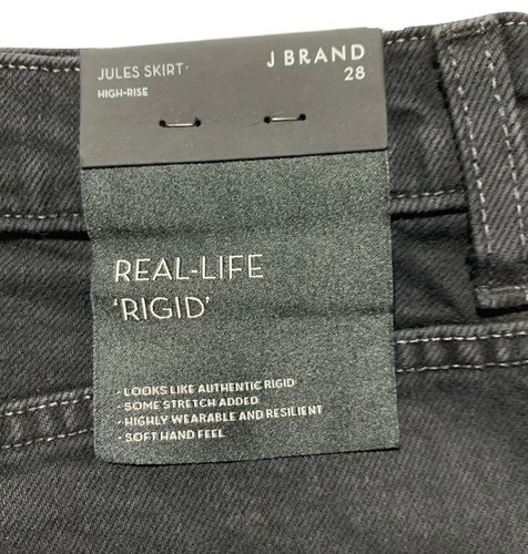 J BRAND womens Jules Jean skirt Undercover Destruct JB002789 Rigid black Size 28 - Picture 7 of 10