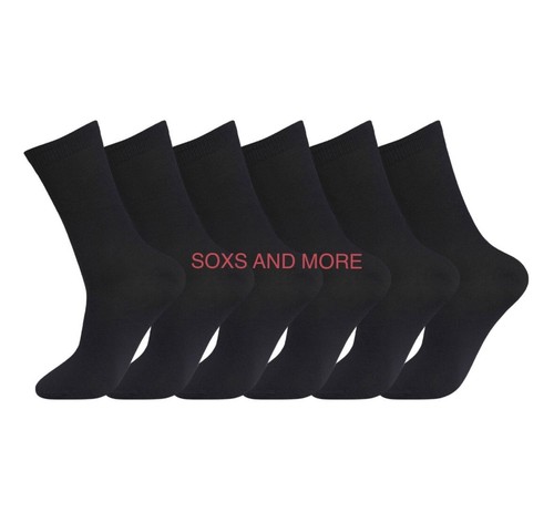6 PAIRS BIG FOOT COTTON RICH MENS LOOSE / SOFT GRIP TOP COMFORT FIT SOCKS 11-14 - Picture 2 of 4