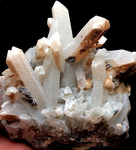 586g Inner skeletal Elestial Candle QUARTZ Crystal&Fluorescent Pink Calcite s701 - Picture 6 of 11