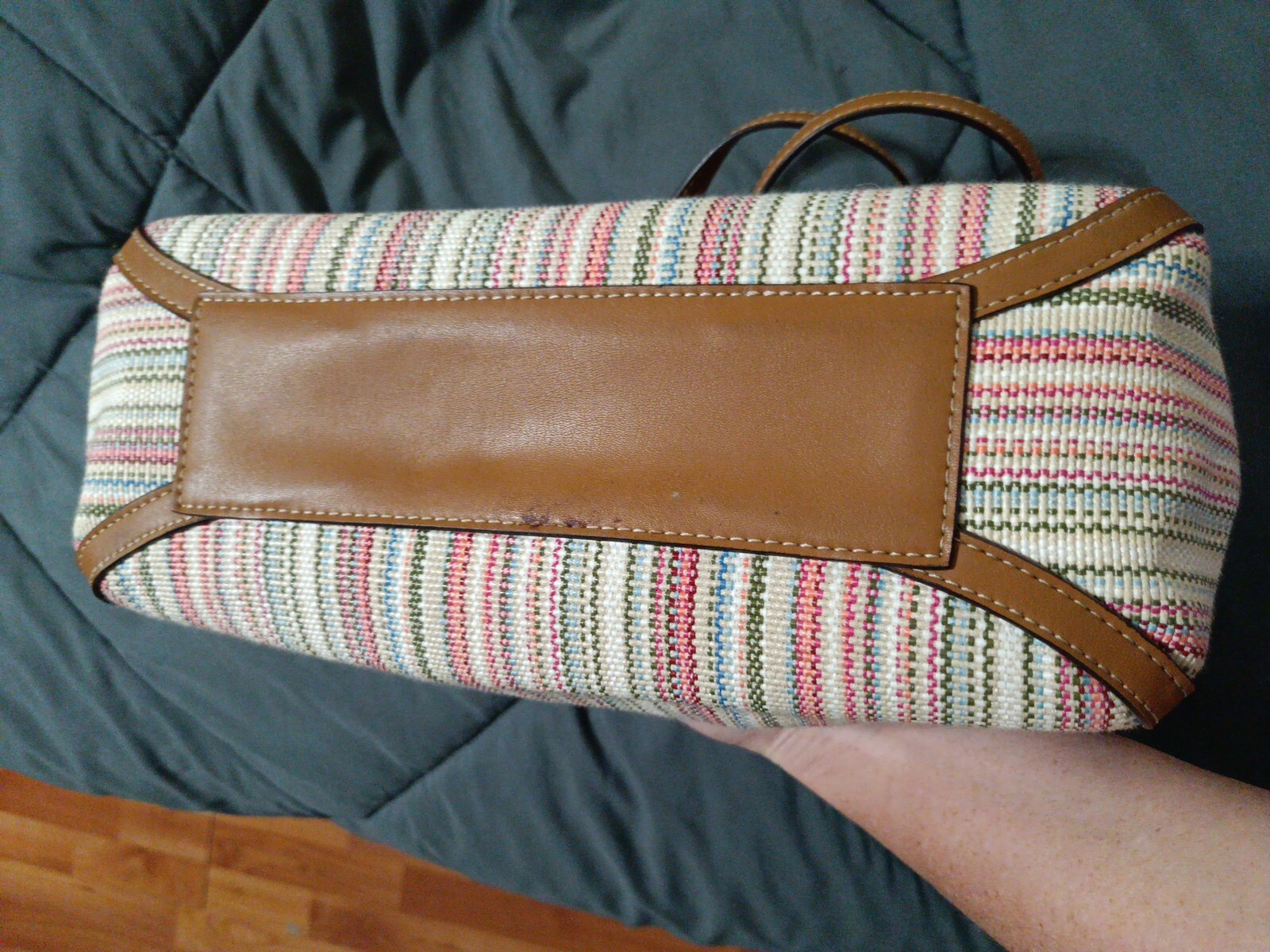 Fossil Multi Color Striped Hobo Purse Shoulder In… - image 9