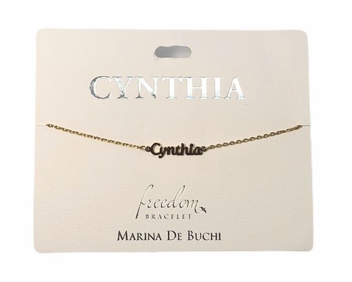 Named Freedom Bracelet Adjustable Cynthia Caroline Personalized Chain Bracelet - Picture 1 of 3