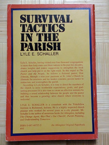 Survival Tactics In The Parish Lyle E. Schaller 1977 Paperback - Picture 2 of 2