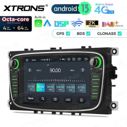 Autoradio GPS Ford Focus C-Max Android 13 Wi-Fi 4G Auto Carplay XTRONS PX72FSFBL - Bild 11 von 15