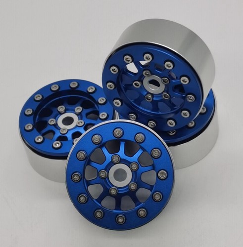 E-VIRATRUE 1.9''Aluminum Wheels Fit TRX4/TRX6/SCX10 Blue 4pcs - Picture 17 of 23