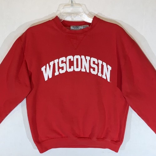 Felpa girocollo vintage Univ of Wisconsin M - Steve & Barry’s rossa - Foto 5 di 24