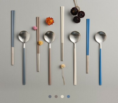 Portable Korean Custom Dinnerware Stainless Steel Spoon Chopsticks Cutlery Set Portable Korean Custom Dinnerware Stainless Steel Spoon Chopsticks Cutlery Set