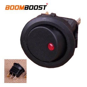 10pcs Set DC 12V Car Auto Boat Round Rocker Red LED Lights SPST Switch ON-OFF
