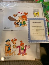 THE FLINTSTONES ANIMATION CELS VIVA LAS VAGAS PEPPLES N BAM BAM LOT MCA/UNI STUD