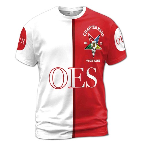Personalizar Nombre Capítulo Nombre Orden de la Estrella del Este OES Unisex 3D Camiseta - Imagen 14 de 22