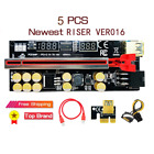 Newest VER016 PCIE Riser Card PCI Express X16 RGB LED 6 Pin USB3.0 Mining Riser