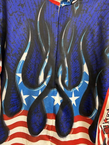 Primal Wear American Flag Cycling Bike Jersey Shirt Full Zip Size L Short Sleeve - Picture 7 of 10