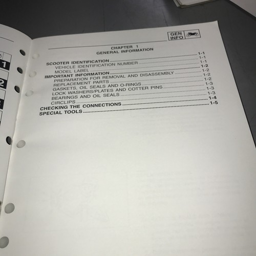 Yamaha 2003 Factory YJ125S Service Manual LIT-11616-17-43 - Picture 4 of 6