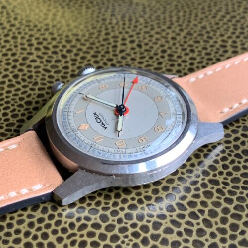 Orologio da polso vintage Vulcain Cricket 1a generazione sveglia acciaio inox - Foto 7 di 13