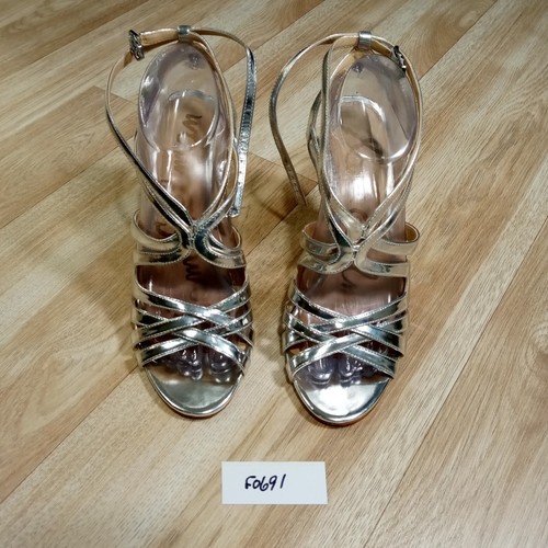 Sam Edelman Aviana Strappy High Heel Sandals Womens Sz 8.5M EU 38.5 Silver - Picture 12 of 12