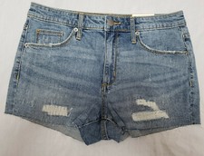NWT UNIVERSAL THREAD DISTRESSED WOMENS HIGH RISE CUT OFF JEANS SHORTS SIZE 8